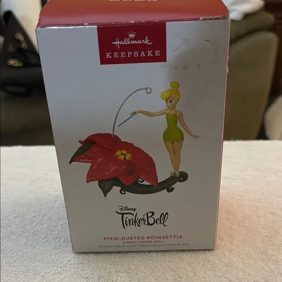 🙃 Hallmark Keepsake Tinker Bell Ornament with Red and Green - Picture 1 of 5